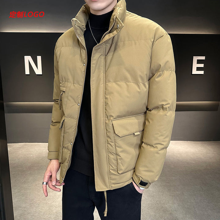 Men's thermo quilted jacket with high stand-up collar and flap pockets Mune Fashion