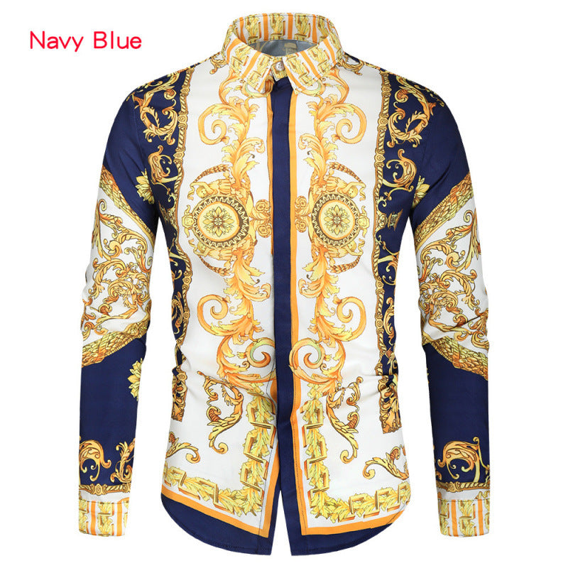 Men's Luxury Shirt with Impressive Baroque Pattern Mune Fashion