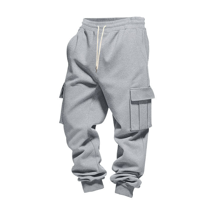 Men's cargo jogging pants made of cotton fleece with elastic waistband and leg cuffs Mune Fashion