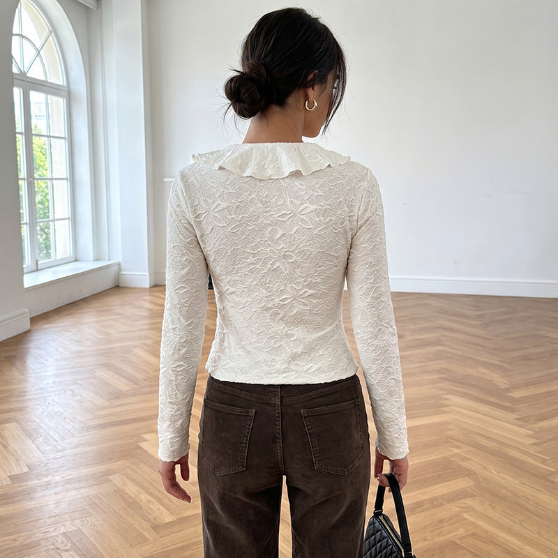 Women Elegant Top with Ruffle Details Mune Fashion