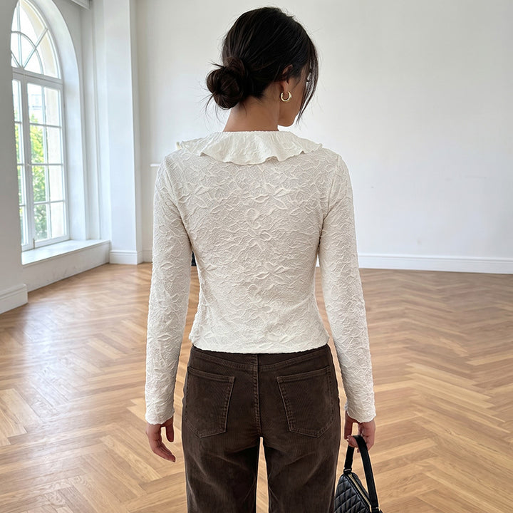 Women Elegant Top with Ruffle Details Mune Fashion