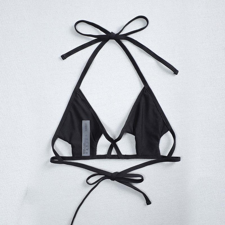 Women's triangle bikini with sophisticated cut and decorative tie straps Mune Fashion