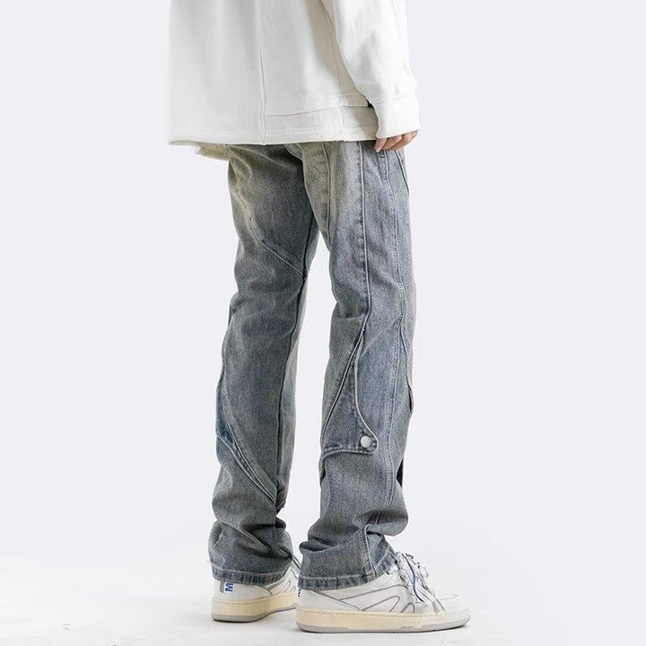 Men's Casual Utility Jeans with Practical Pockets Mune Fashion