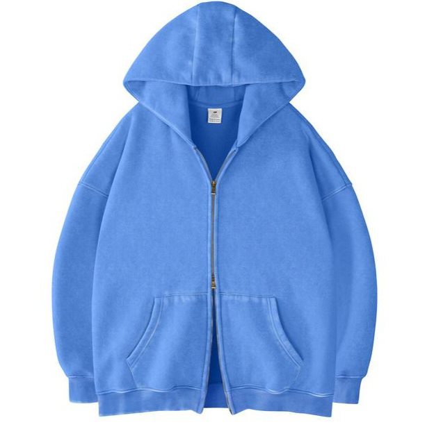 Unisex Oversized Hoodie Jacket with Double Zipper and Kangaroo Pockets Mune Fashion
