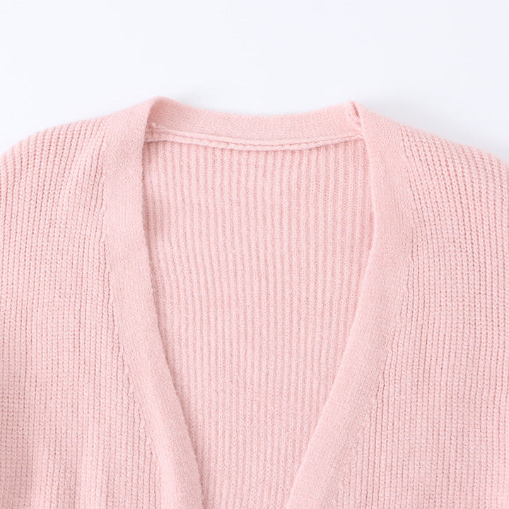 Women Long Oversized Knit Cardigan with Patch Pockets Mune Fashion