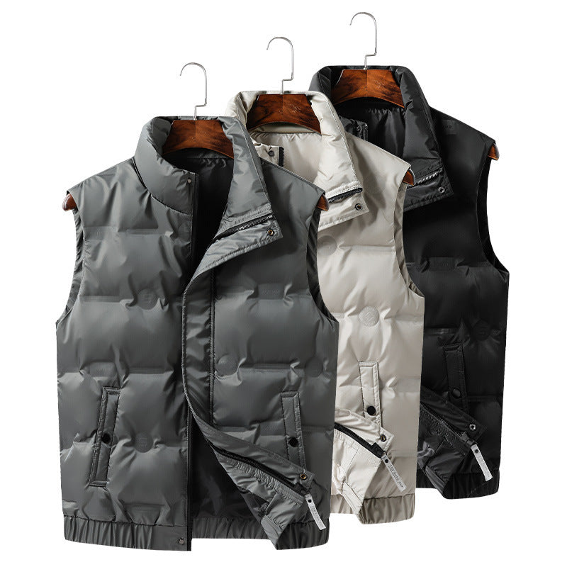 Men's quilted thermal vest with high collar, water-repellent shell and concealed pockets Mune Fashion