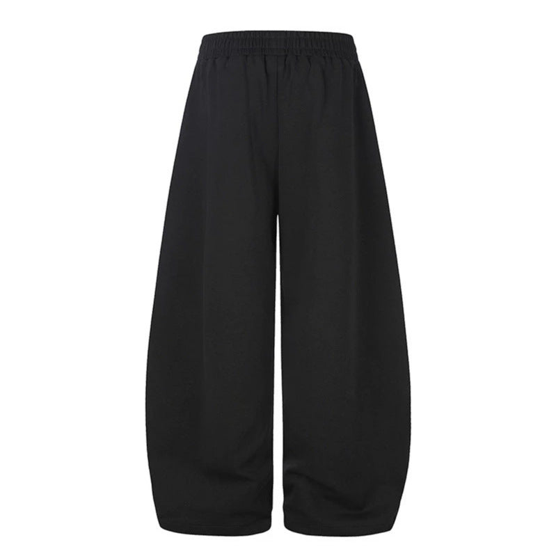 Women's High-Waist Palazzo Sweatpants with Wide Leg, Elastic Comfort Waistband and Urban Graphic Print Mune Fashion