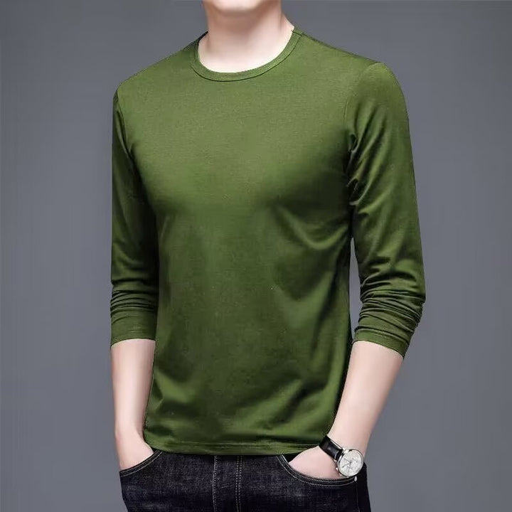 Men's Long Sleeve Shirt with Elegant Texture Mune Fashion