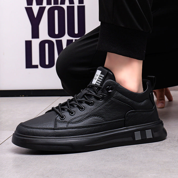 Women’s sporty leather sneakers with breathable sole Mune Fashion