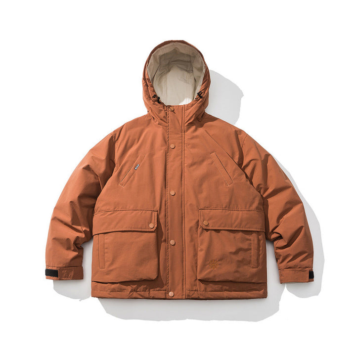 Unisex Boxy Thermo Parka with hood, two-way snap button placket and adjustable sleeve cuffs Mune Fashion