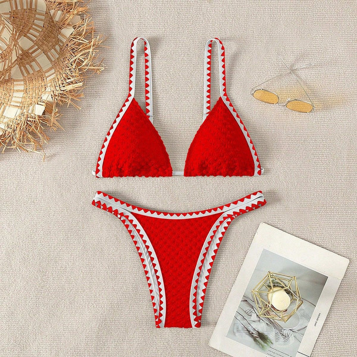 Women's Triangle Bikini with Textured Details Mune Fashion