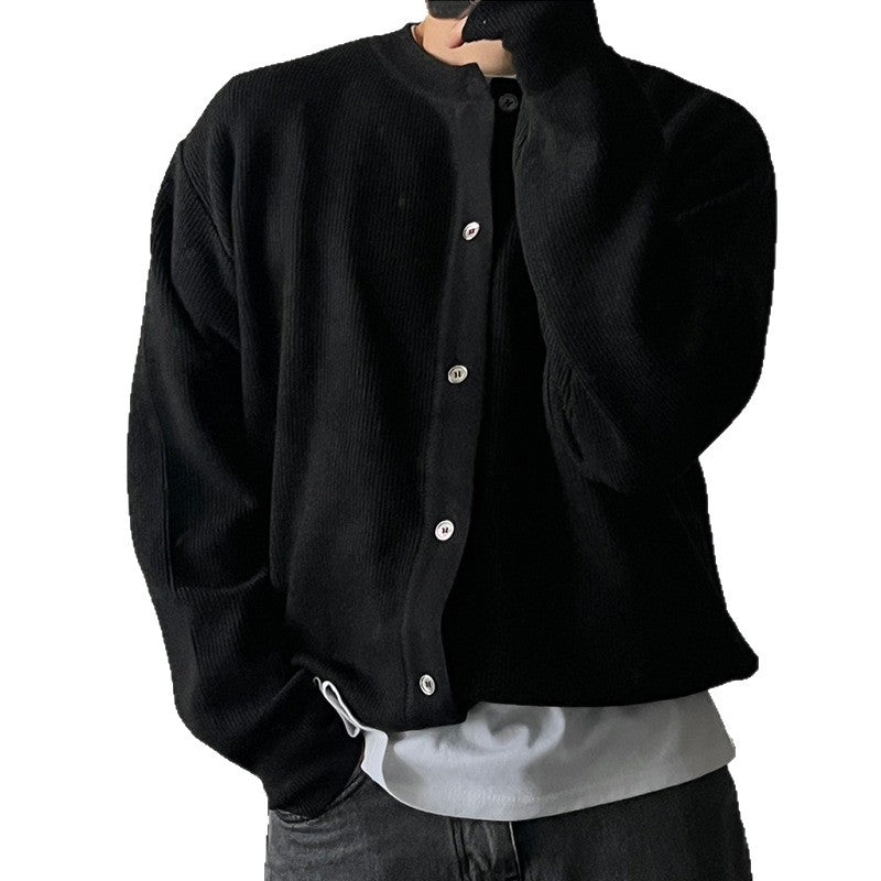 Men's Elegant Button Placket Cardigan Mune Fashion