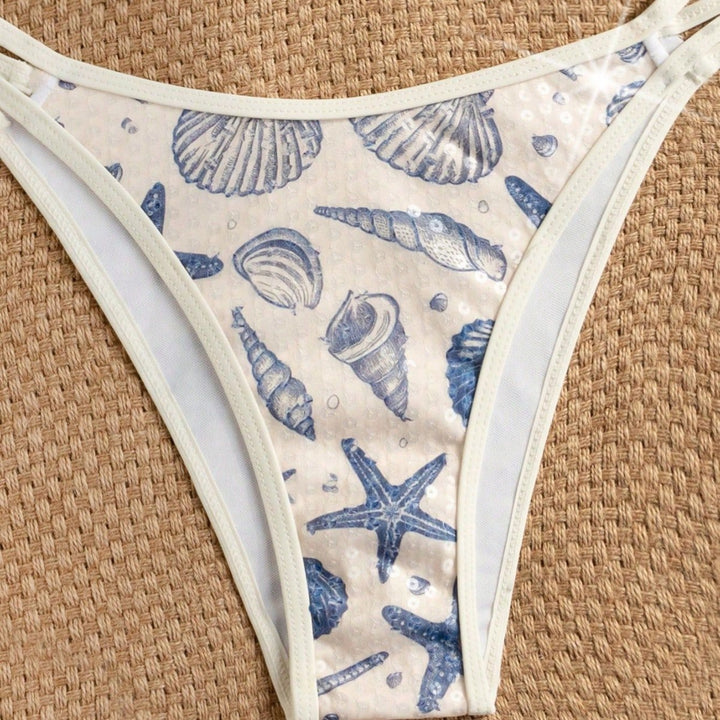 Women's bandeau bikini with maritime shell motif Mune Fashion