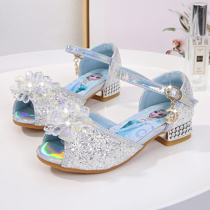 Girls' ballerinas with sparkling accents and floral appliqué Mune Fashion