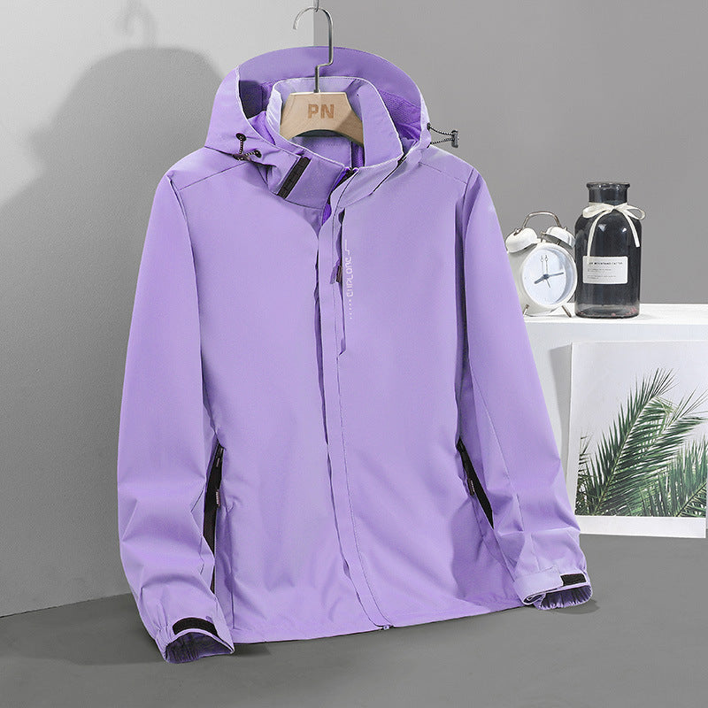 Men's Lightweight Softshell Hooded Jacket with Concealed Zipper and Windproof Membrane Mune Fashion