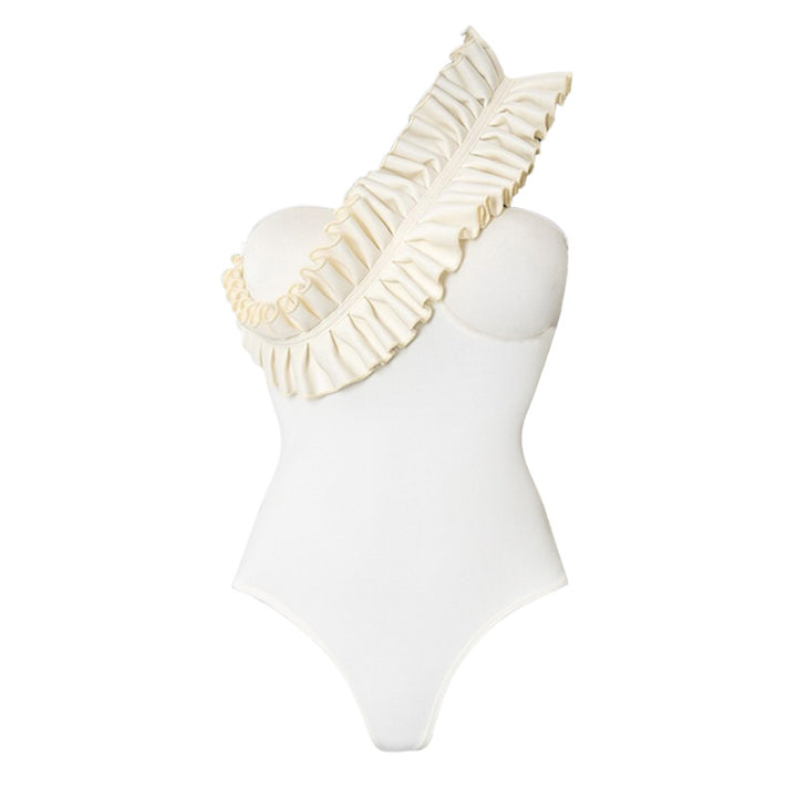 Women's Swimsuit with Asymmetric Ruffle Design Mune Fashion
