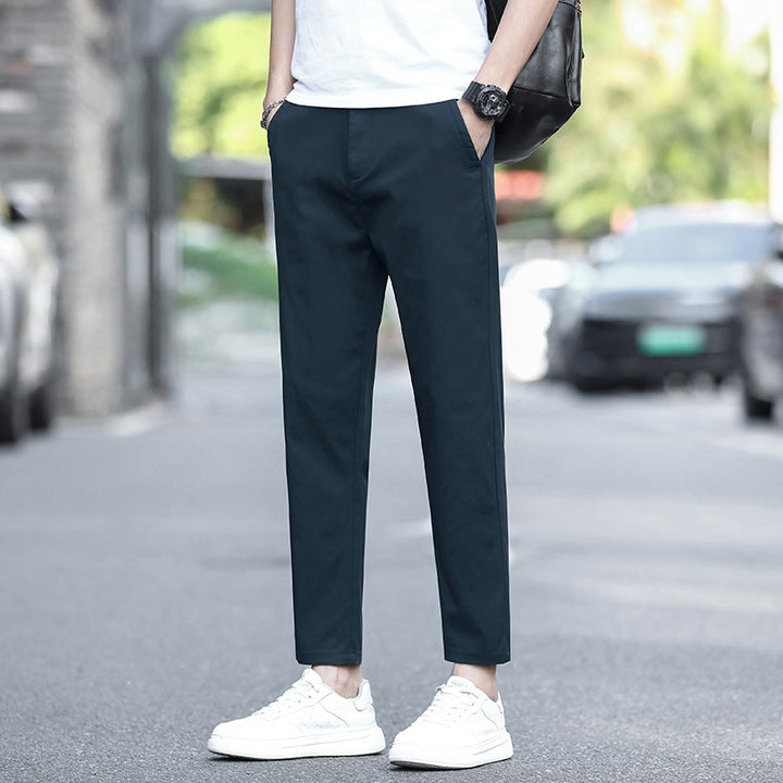 Men's Fashion Chino Pants with Elastic Waistband Mune Fashion