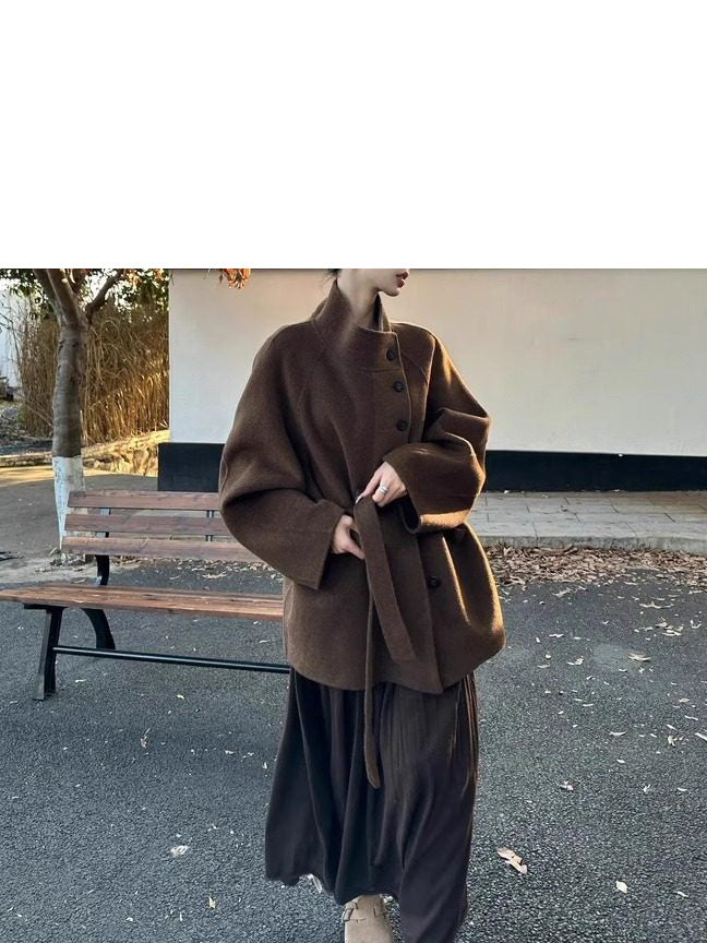 Women Fashionable Oversized Wool Jacket Mune Fashion