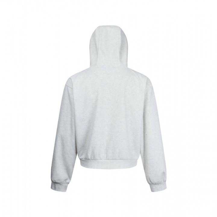 Unisex Short Hoodie Zip Pullover made of French Terry with Raglan Sleeves and Hidden Side Pockets Mune Fashion