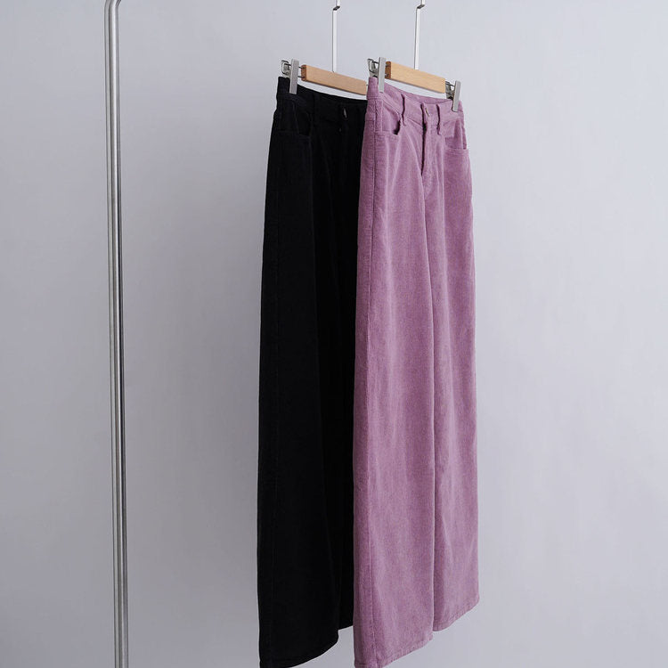 Women Comfortable and Wide Corduroy Pants Mune Fashion