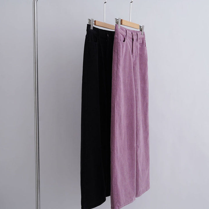 Women Comfortable and Wide Corduroy Pants Mune Fashion
