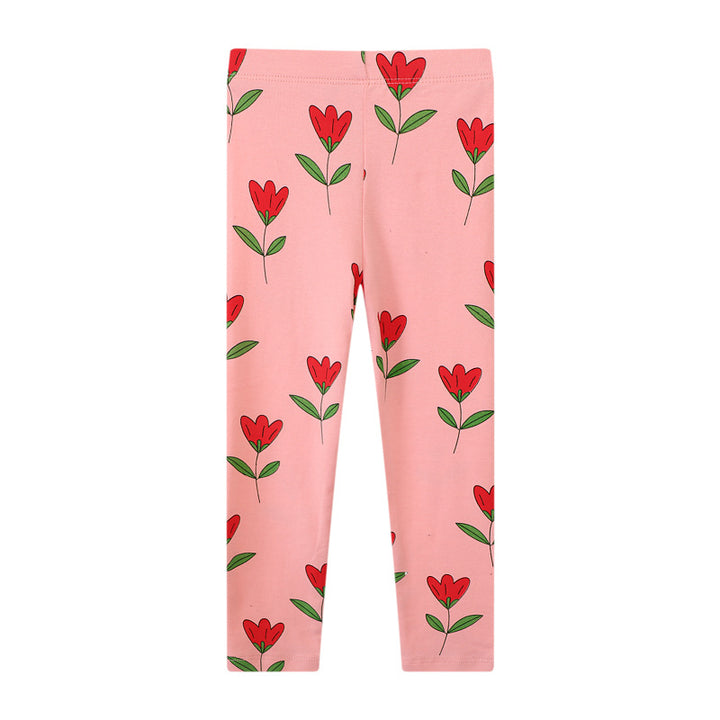 Girls leggings with playful floral pattern Mune Fashion
