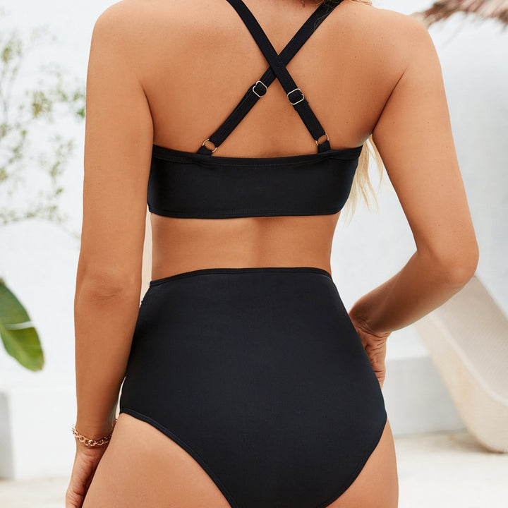 Women's High-Cut Bikini with Sophisticated Wrap Design Mune Fashion
