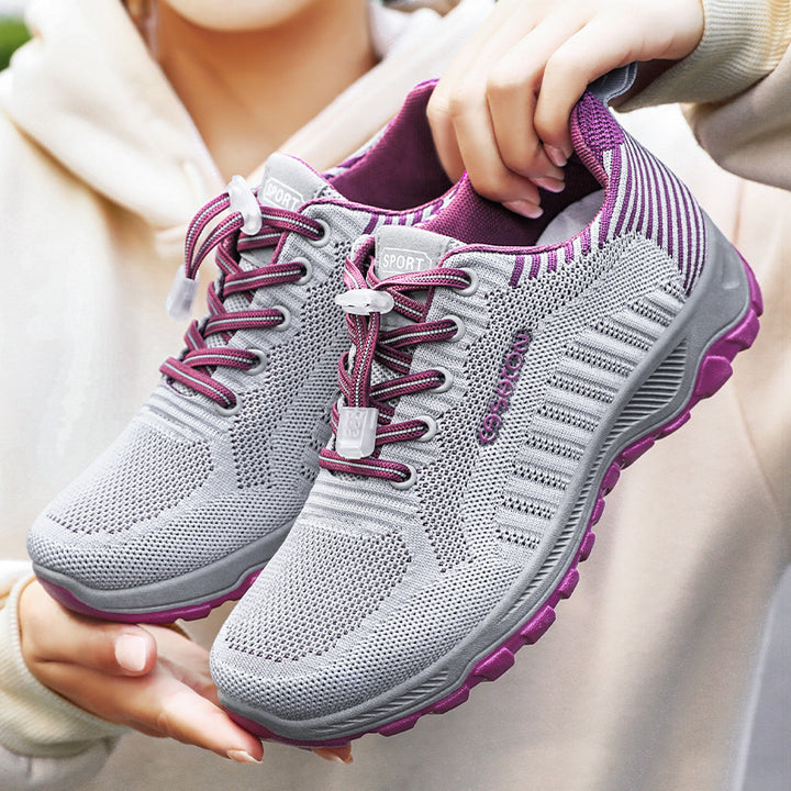 Men's nan multifunctional knitted sports shoe with quick-lace closure, shock-absorbing EVA midsole, and grippy trail outsole Mune Fashion