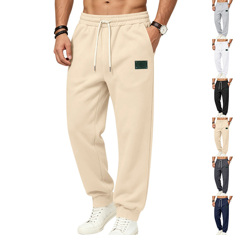 Men's Minimalist Fleece Jogging Pants with Elastic Drawstring and Narrow Cuffs Mune Fashion
