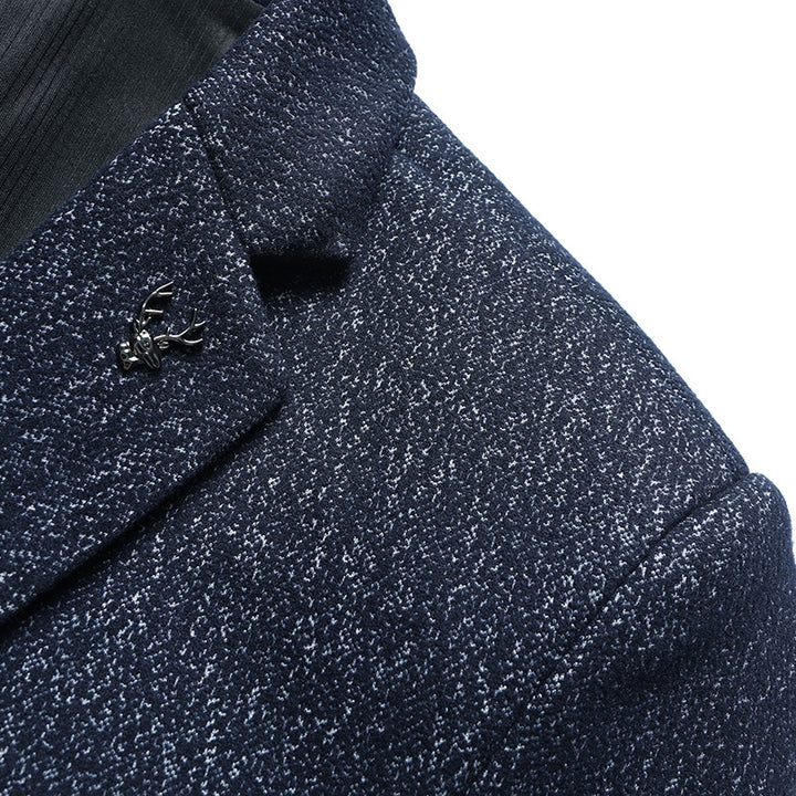 Men's Elegant Structured Business Blazer with Patch Pockets Mune Fashion