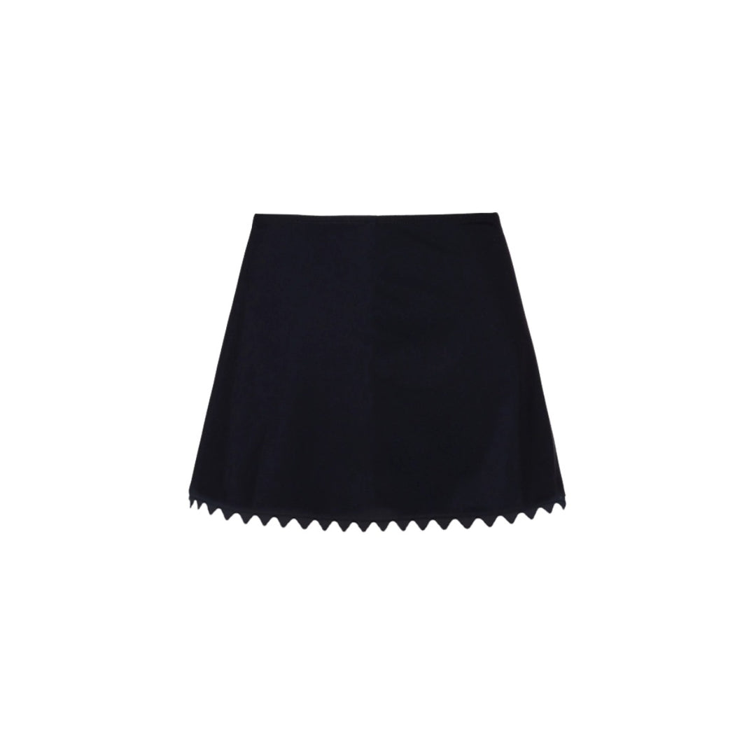 Women's One-Piece Swimsuit with Asymmetric Design and Matching Skirt Mune Fashion