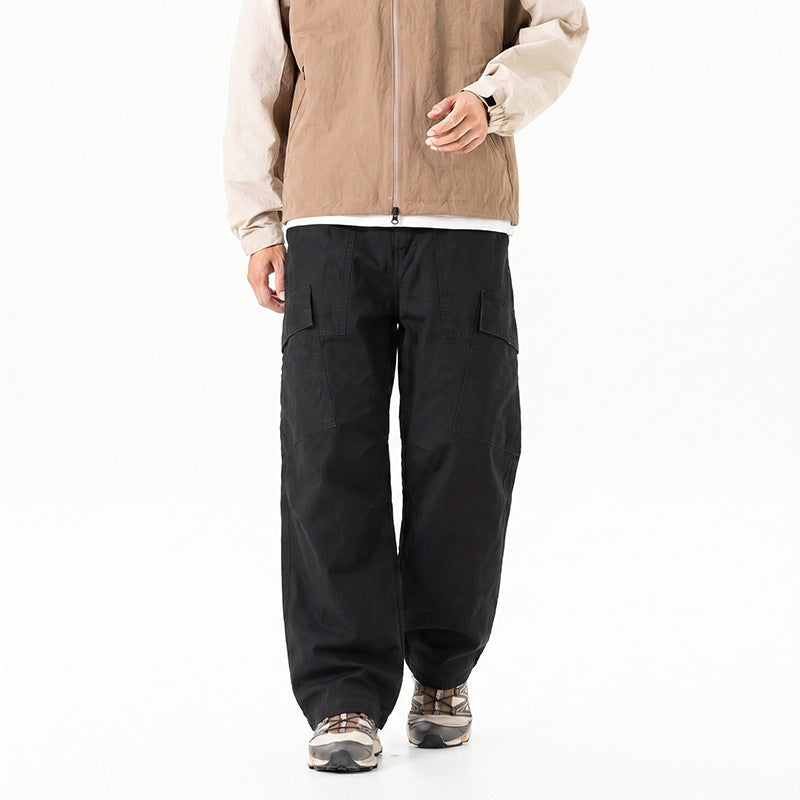 Damen Weite Cropped Cargo‑Hose mit elastischem Bund und aufgesetzten Taschen Mune Fashion