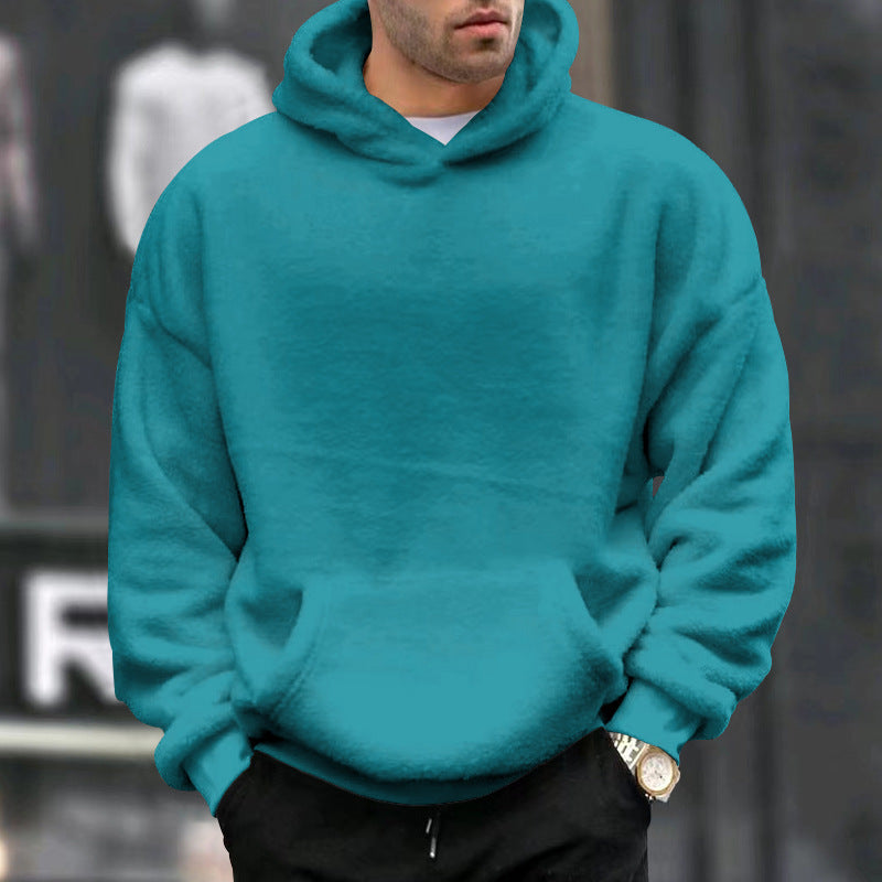 Men's Cozy Oversized Hoodie made of Teddy Fleece with Kangaroo Pocket Mune Fashion