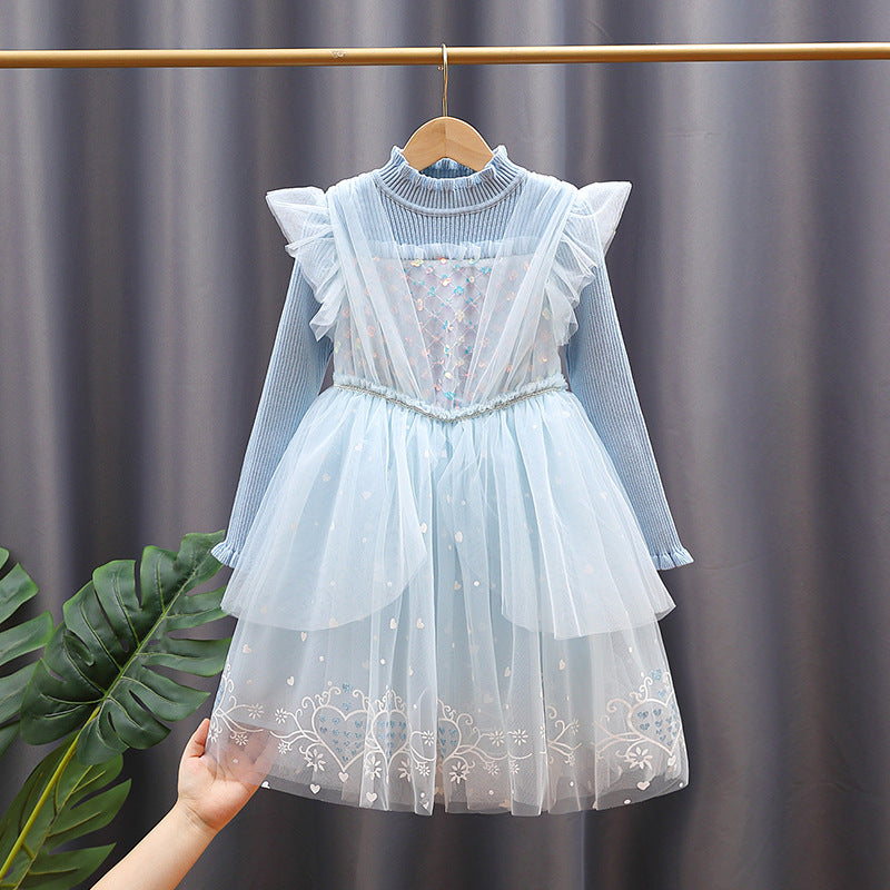 Girls Festive Dress in Princess Style Mune Fashion