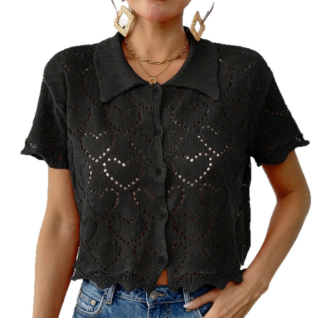 Women's airy crochet cardigan with trendy lace pattern Mune Fashion