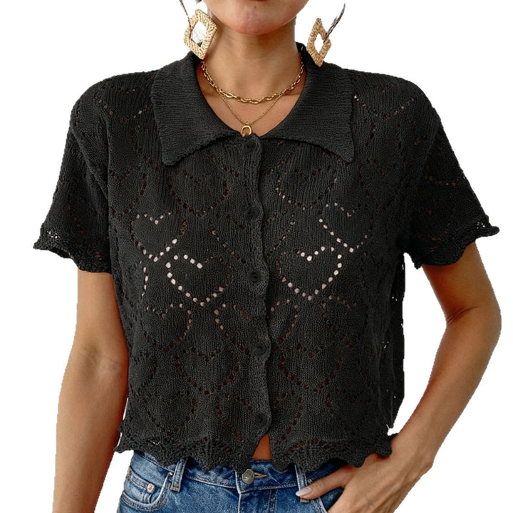 Women's airy crochet cardigan with trendy lace pattern Mune Fashion