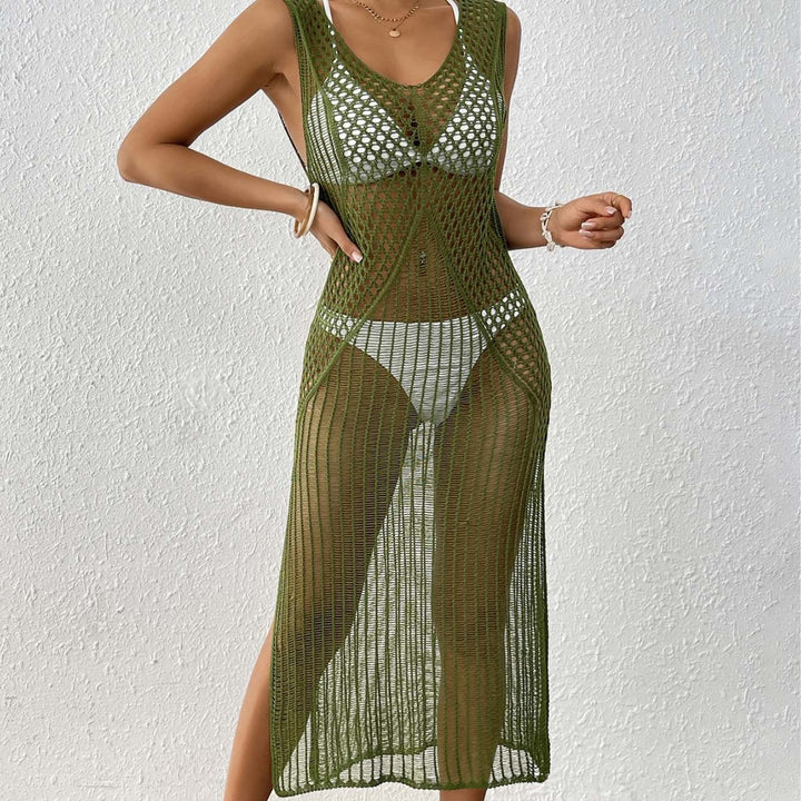 Women elegant crochet sarong with transparent design Mune Fashion