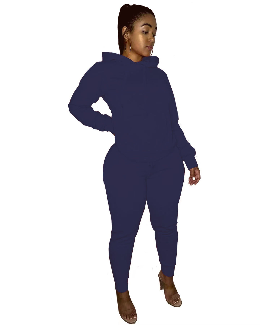 Women's tailored hoodie and jogger set with kangaroo pocket, high comfort waistband, and ribbed ankle cuffs Mune Fashion