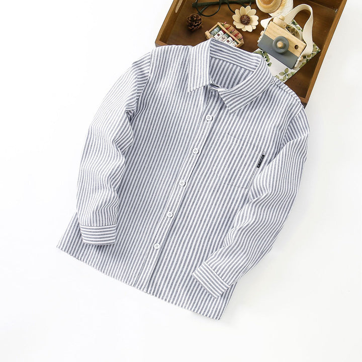 Ladies elegant striped long sleeve shirt Mune Fashion