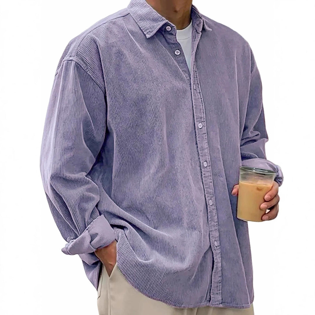 Men's casual cord shirt made of fine cord with oversized fit Mune Fashion