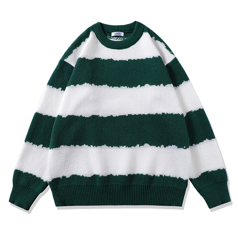 Women Comfortable Striped Sweater Mune Fashion
