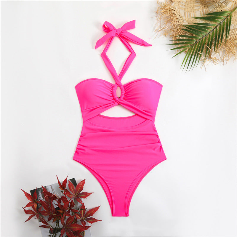 Women's one-piece swimsuit with playful wrap design Mune Fashion