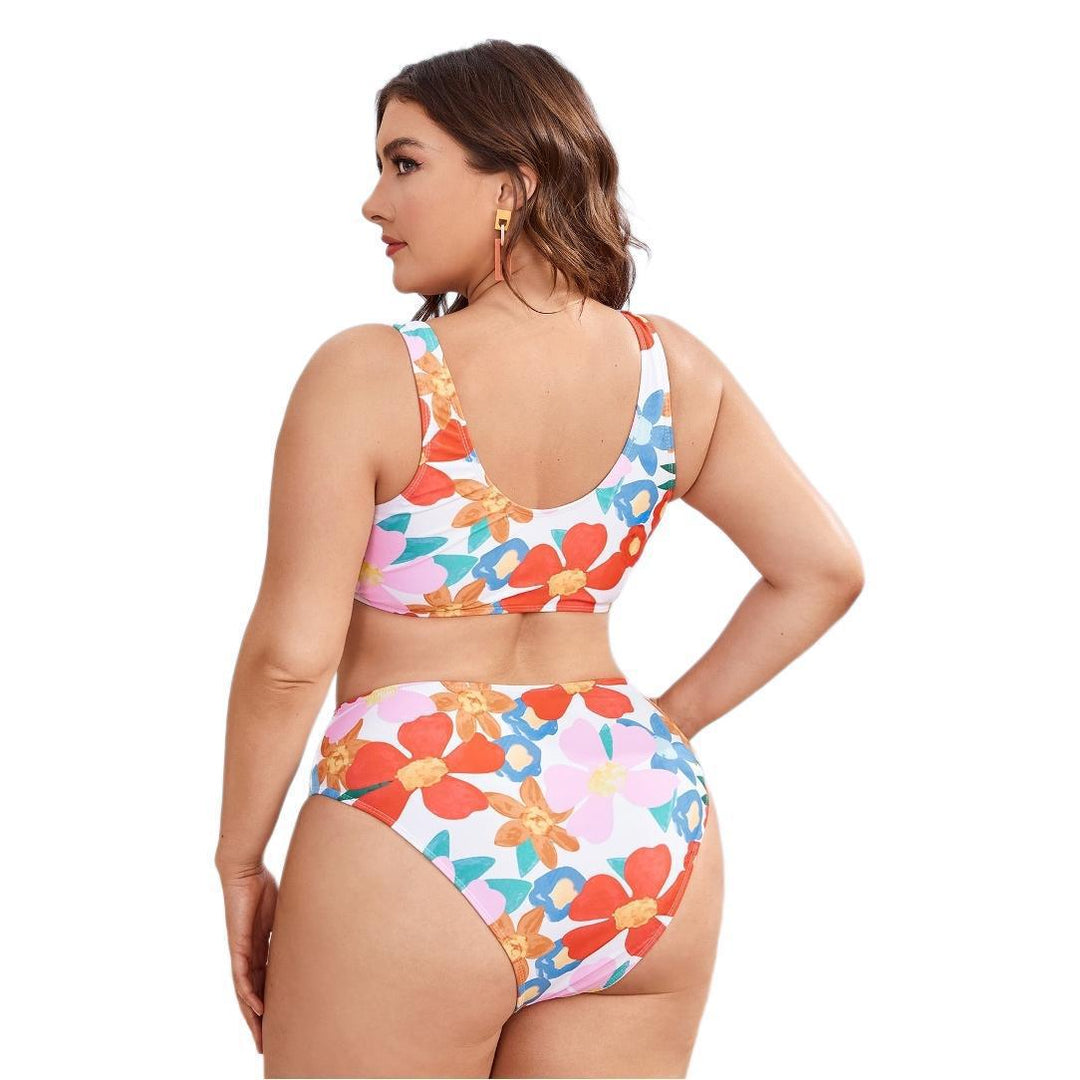 Women's High-Cut Bikini Set with Floral Design Mune Fashion