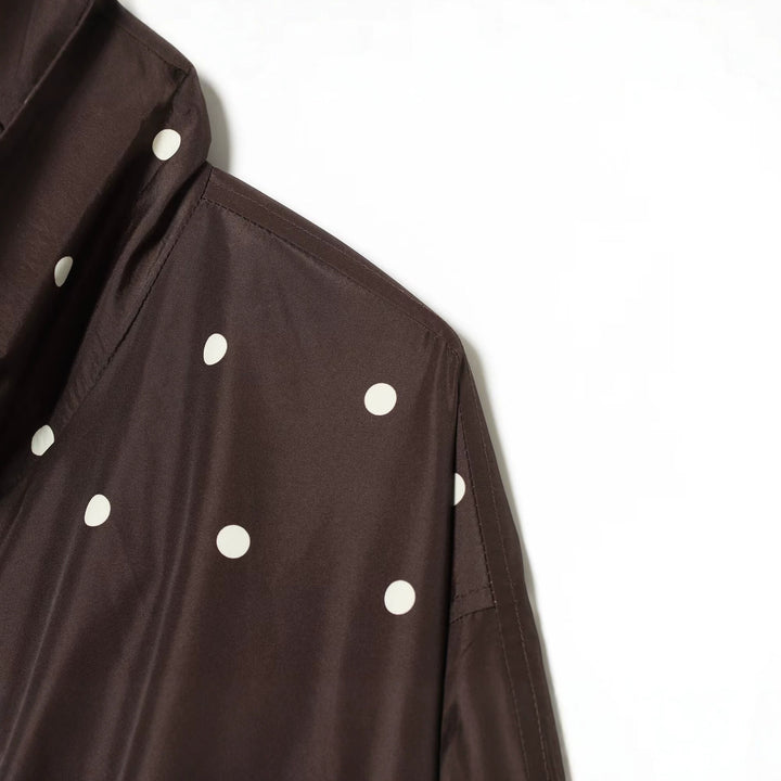 Women's short-cut polka dot lightweight blouson with stand-up collar Drune