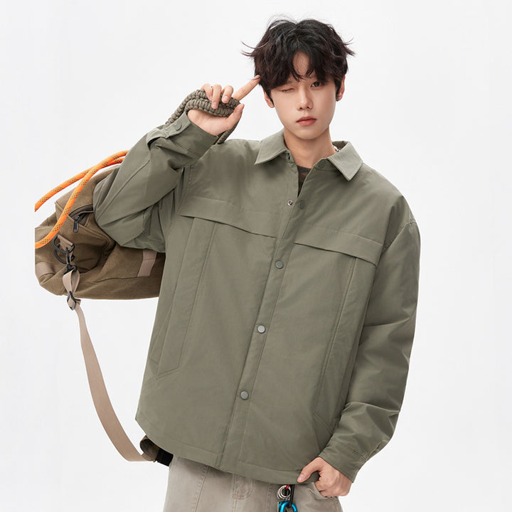 Men's Waterproof Quilted Overshirt Jacket with Thermal Lining Drune