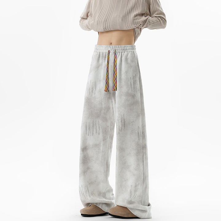 Women's Extra Wide Cozy Lounge Pants with Drawstring, Soft Velour and Extra Long Hem Mune Fashion