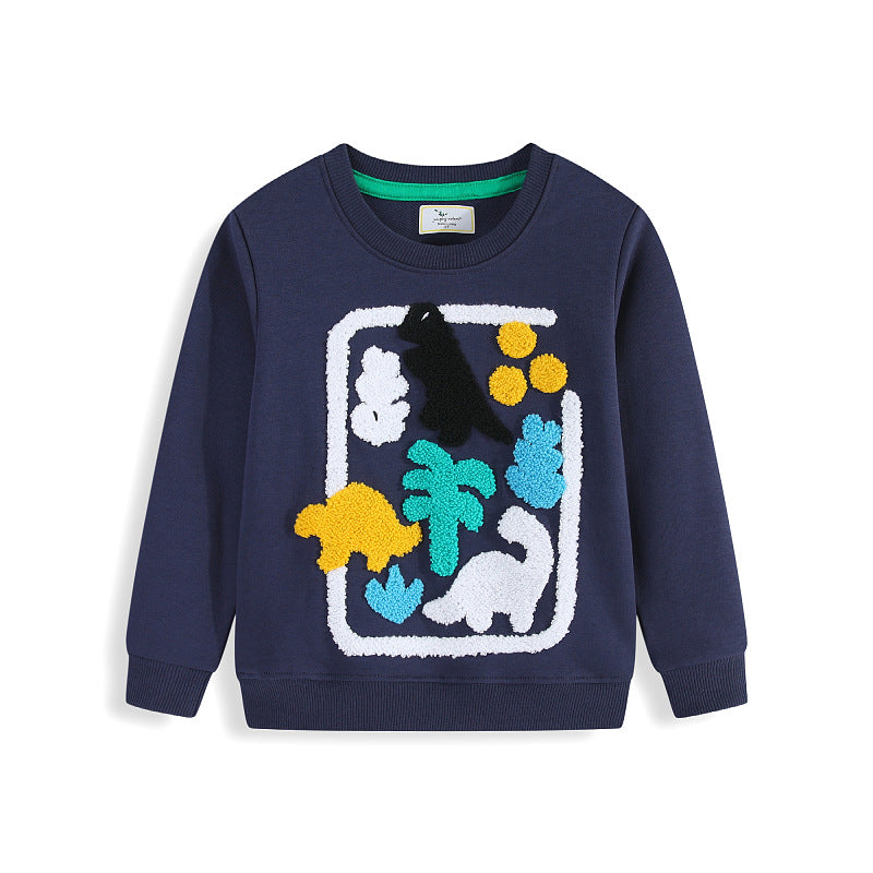 Boys sweatshirt with colorful dinosaur appliqué design Mune Fashion