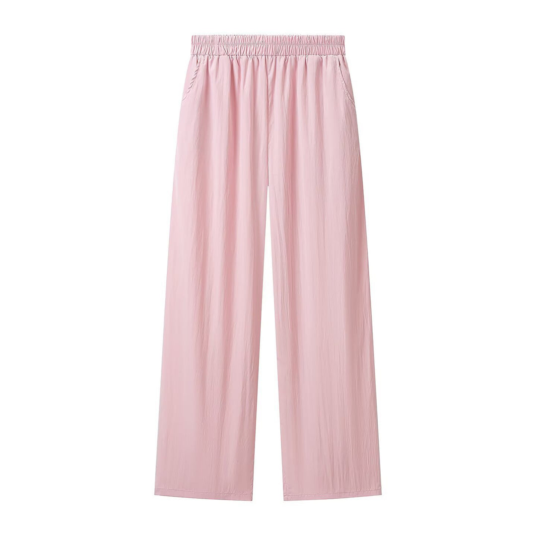 Women's Three-Piece Relax Loungewear Set with Stand-Up Collar, Elastic High-Waist Pants and Wrap Skirt Mune Fashion