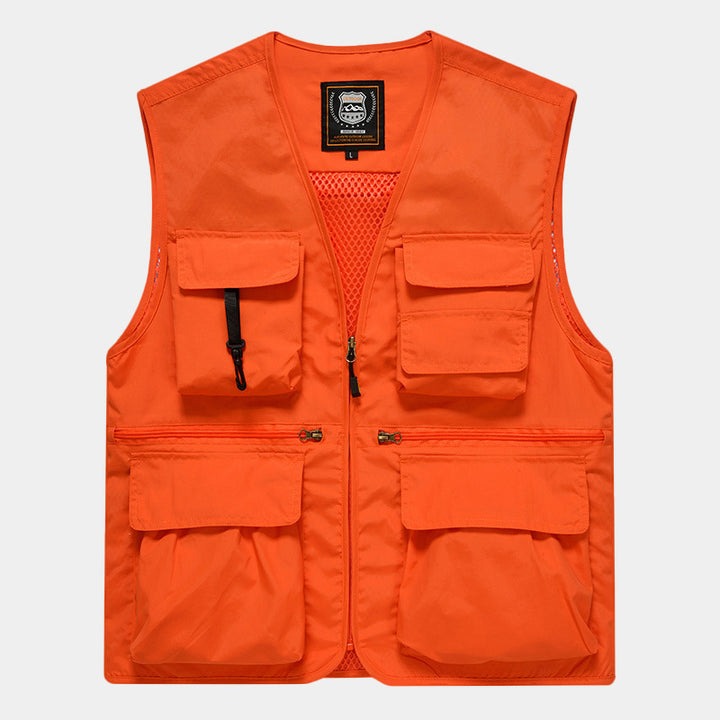 Men's multifunctional vest in expedition style with mesh inner lining and quick access pockets Mune Fashion