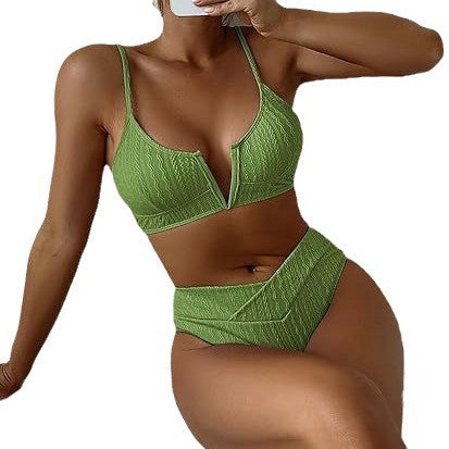 Women's High-Quality Bikini Set with V-Neck Mune Fashion